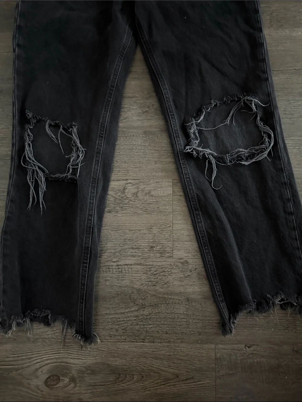 WE THE FREE Maggie distressed black jeans